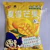 乖乖夏雪芒果米果，嚴選台東埔南米，搭配夏雪芒果風味，香脆爽口，香氣四溢。