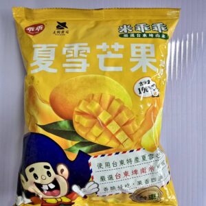 乖乖夏雪芒果米果，嚴選台東埔南米，搭配夏雪芒果風味，香脆爽口，香氣四溢。